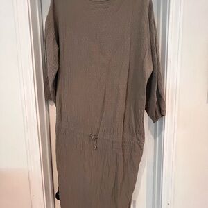 Black Crane Quilted Midi Dress